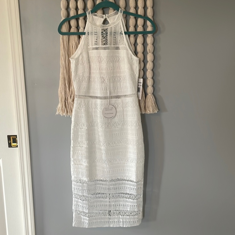 Twosisters the label white lace midi dress
